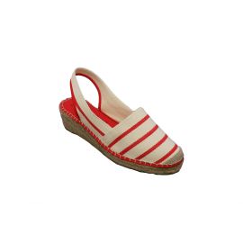 Espadrilles Nu-pieds Ecru Lin 471 